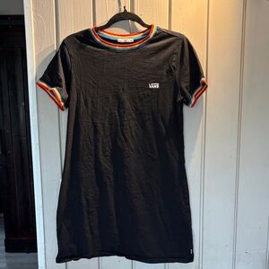 Vans Black Mini Dress with Colorful Trim
